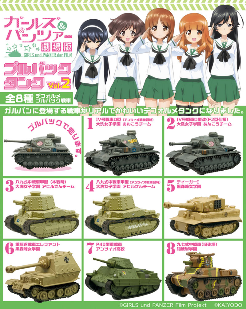 ガールズ&パンツァー劇場版 プルバックタンク Vol.2 完成品 (エフトイズ ガルパン　プルバックタンク No.FT60263) 商品画像_1