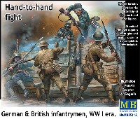 WW1 イギリス・ドイツ歩兵 白兵戦 (塹壕ミニジオラマ付き)