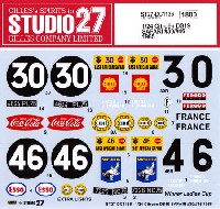 スタジオ27 ラリーカー オリジナルデカール シトロエン DS19 サファリ #30/#46 1965 デカール
