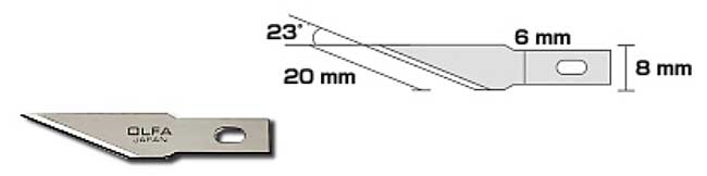 アートナイフプロ 直線刃 (替刃） カッター (オルファ カッターナイフ用替刃 No.XB157T) 商品画像_1