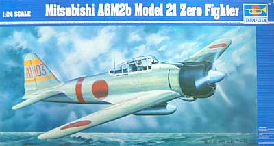 三菱 A6M2b 零戦21型 プラモデル (トランペッター 1/24 エアクラフトシリーズ No.02045) 商品画像