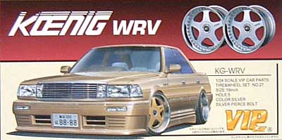 ケーニッヒWRV (19インチ引っ張りタイヤ・ディープリムホイール） プラモデル (アオシマ 1/24 VIPカー　パーツシリーズ No.027) 商品画像