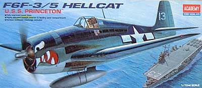 F6F-3/5 ヘルキャット U.S.S. PRINCETON プラモデル (アカデミー 1/72 Scale Aircrafts No.2224) 商品画像