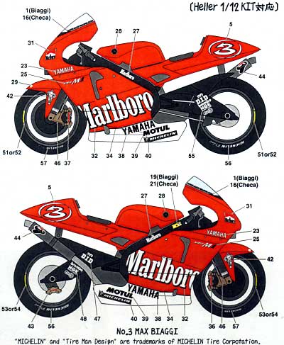 ヤマハ YZR-M1 Malboro Moto GP '02 デカール (スタジオ27 バイク オリジナルデカール No.DC-634C) 商品画像_2