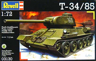 T-34/85 プラモデル (Revell 1/72　ミリタリー No.03130) 商品画像