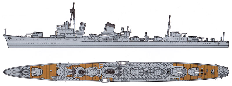 日本海軍 特型駆逐艦 響 (1941年 開戦時) プラモデル (ヤマシタホビー 1/700 艦艇模型シリーズ No.NV002) 商品画像_1