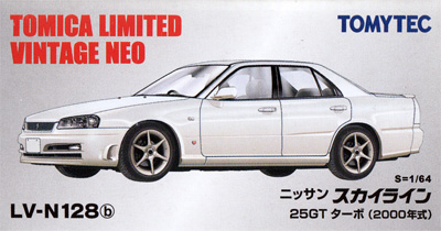 ニッサン スカイライン 25GT ターボ (2000年式) (白) ミニカー (トミーテック トミカリミテッド ヴィンテージ ネオ No.LV-N128b) 商品画像
