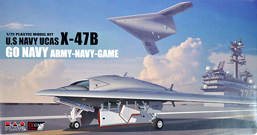 アメリカ海軍 無人爆撃機 X-47B GO NAVY アーミー・ネイビーゲーム プラモデル (プラッツ 1/72 プラスチックモデルキット No.AC-018) 商品画像