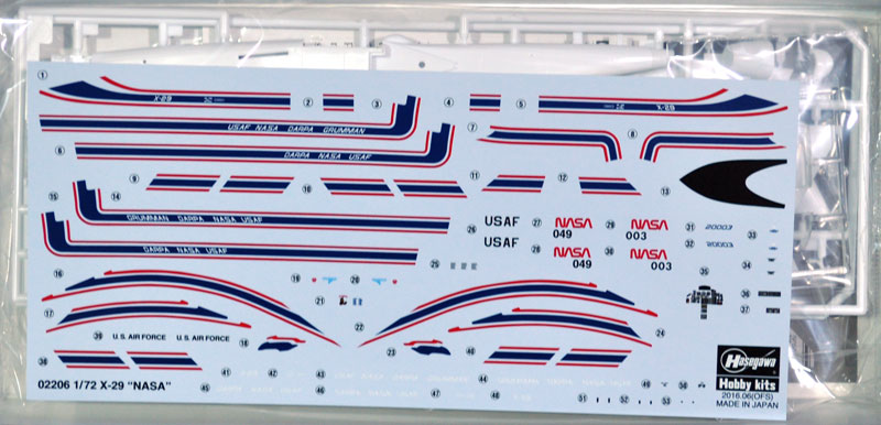 X-29 NASA プラモデル (ハセガワ 1/72 飛行機 限定生産 No.02206) 商品画像_1
