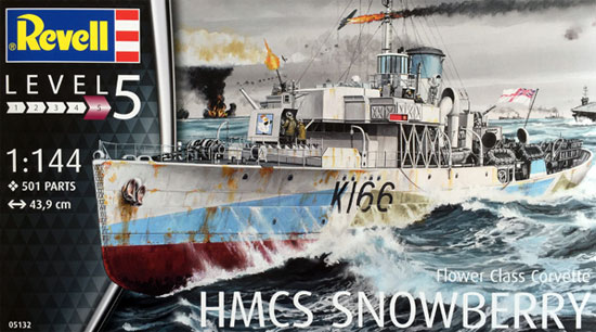 フラワー級コルベット HMCS スノーベリー プラモデル (レベル 1/144 艦船モデル No.05132) 商品画像