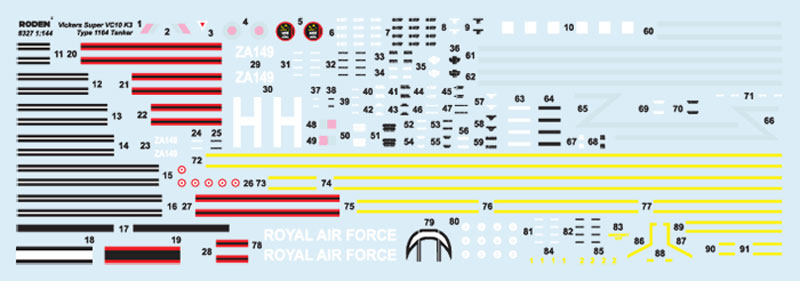 ビッカーズ スーパー VC10 K3 空中給油機 プラモデル (ローデン 1/144 エアクラフト No.327) 商品画像_1