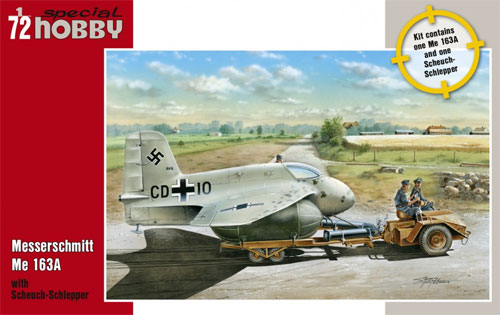 メッサーシュミット Me163A w/運搬トラクター プラモデル (スペシャルホビー 1/72 エアクラフト プラモデル No.SH72183) 商品画像