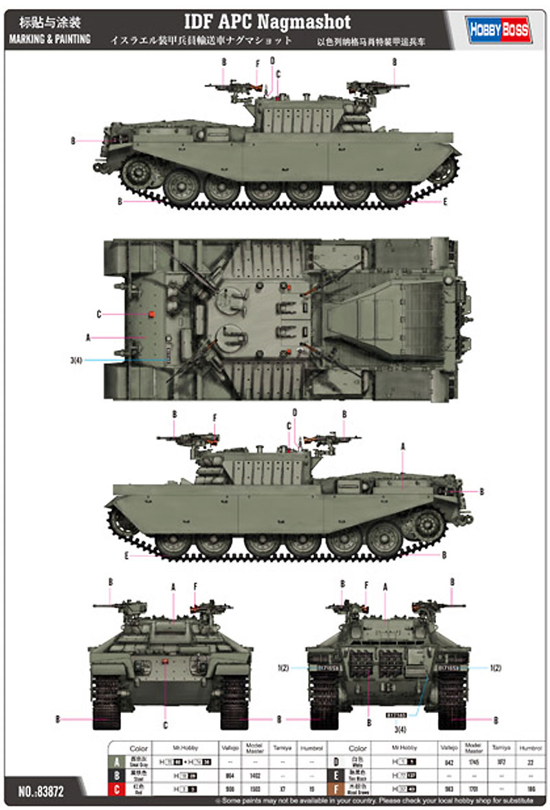 イスラエル 装甲兵員輸送車 ナグマショット プラモデル (ホビーボス 1/35 ファイティングビークル シリーズ No.83872) 商品画像_1