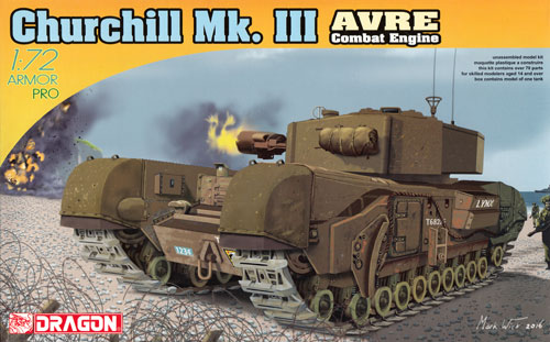 チャーチル Mk.3 AVRE 戦闘工兵車 プラモデル (ドラゴン 1/72 ARMOR PRO (アーマープロ) No.7327) 商品画像