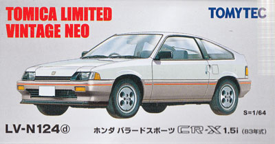 ホンダ バラード スポーツ CR-X 1.5i (83年式) (白/銀) ミニカー (トミーテック トミカリミテッド ヴィンテージ ネオ No.LV-N124d) 商品画像
