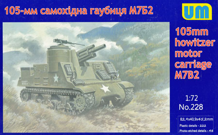 アメリカ M7B2 プリースト 105mm 自走砲 プラモデル (ユニモデル 1/72 AFVキット No.228) 商品画像