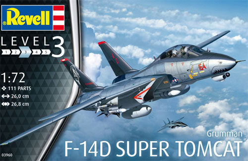 F-14D スーパートムキャット プラモデル (レベル 1/72 Aircraft No.03960) 商品画像