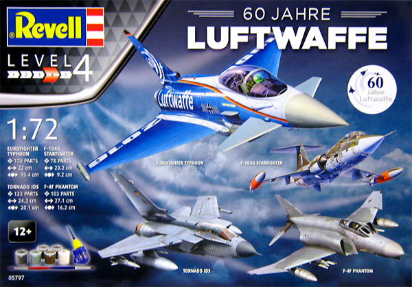 ドイツ連邦空軍 60周年記念セット プラモデル (レベル 1/72 飛行機 No.05797) 商品画像