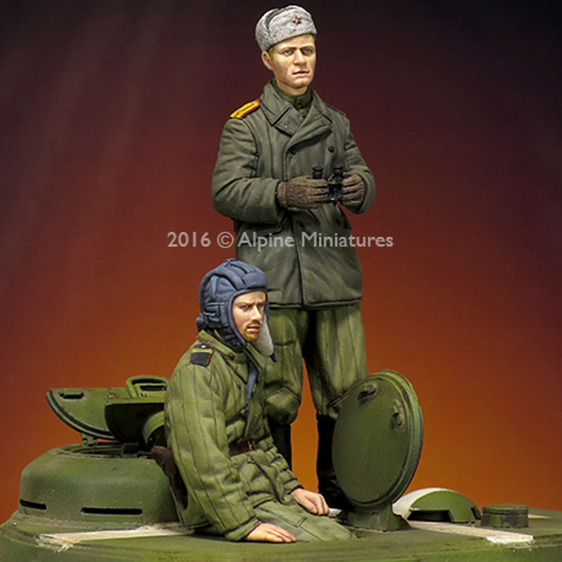 WW2 ロシア 戦車兵 (防寒コート/テログレイカ) (2体セット) レジン (アルパイン 1/35 フィギュア No.AM35216) 商品画像_3