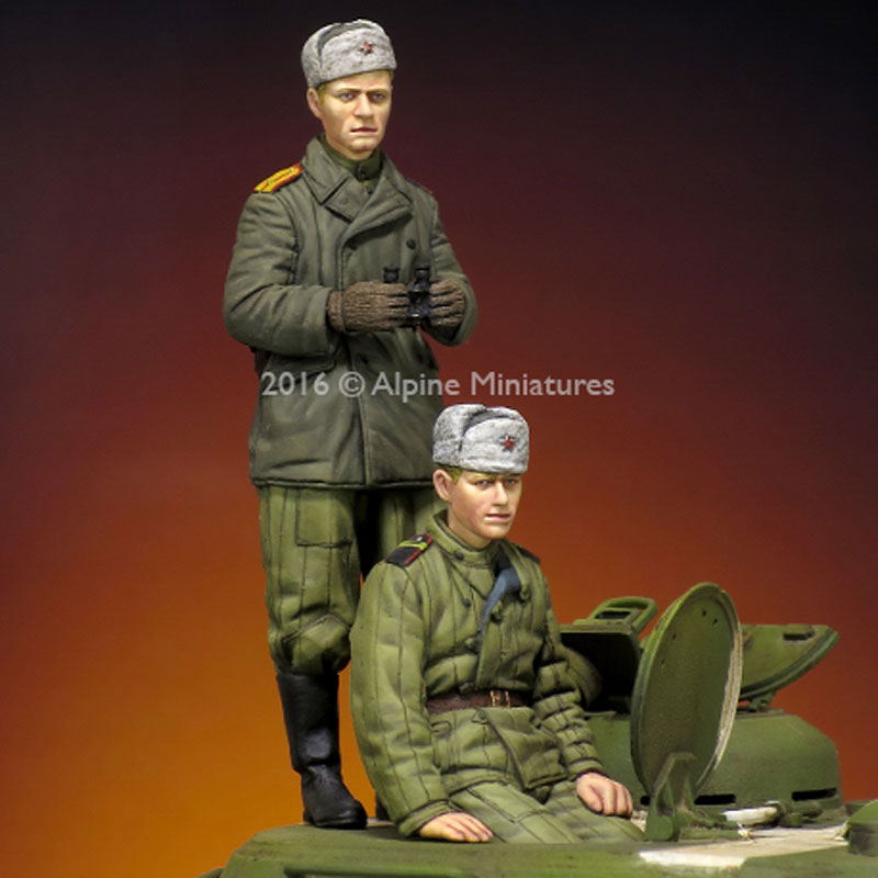 WW2 ロシア 戦車兵 (防寒コート/テログレイカ) (2体セット) レジン (アルパイン 1/35 フィギュア No.AM35216) 商品画像_4