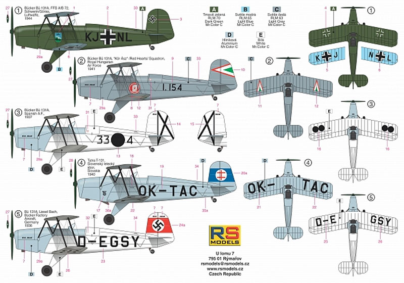 ビュッカー Bu131A ユングマン プラモデル (RSモデル 1/72 エアクラフト プラモデル No.92192) 商品画像_1