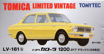 トヨタ カローラ 1200 2ドア デラックス (69年式) (黄色) ミニカー (トミーテック トミカリミテッド ヴィンテージ No.LV-161b) 商品画像