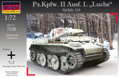 ドイツ Pz.Kpfw.2 Ausf.L ルクス 偵察戦車 プラモデル (マコ 1/72 AFVキット No.7220) 商品画像