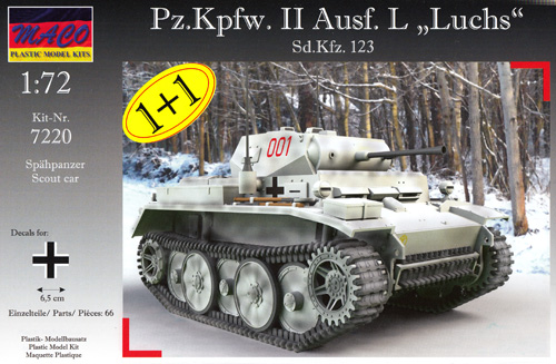 ドイツ Pz.Kpfw.2 Ausf.L ルクス 偵察戦車 (2台セット) プラモデル (マコ 1/72 AFVキット No.7220-SP) 商品画像