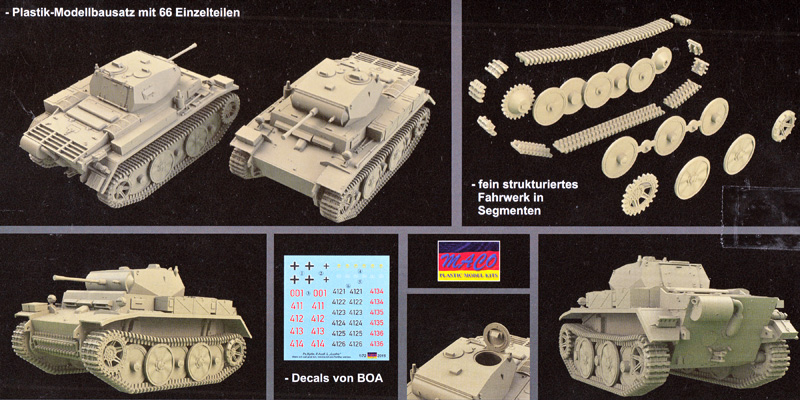 ドイツ Pz.Kpfw.2 Ausf.L ルクス 偵察戦車 (2台セット) プラモデル (マコ 1/72 AFVキット No.7220-SP) 商品画像_1