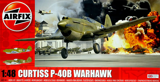 カーチス P-40B ウォーホーク プラモデル (エアフィックス 1/48 ミリタリーエアクラフト No.A05130) 商品画像