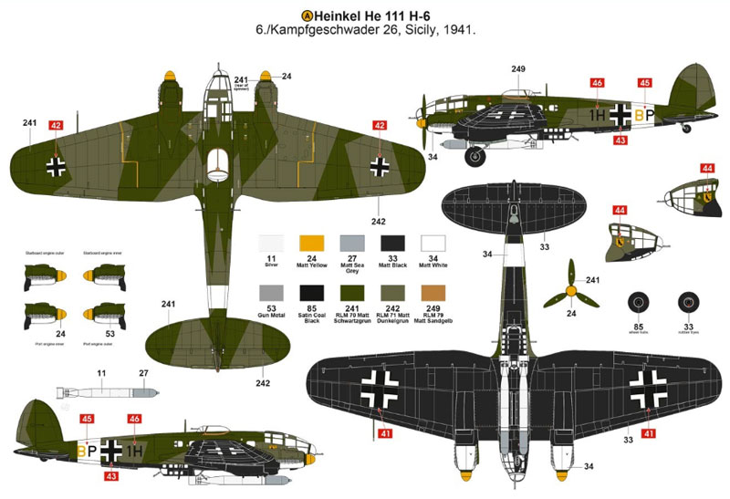 ハインケル He111H6 プラモデル (エアフィックス 1/72 ミリタリーエアクラフト No.A07007) 商品画像_2