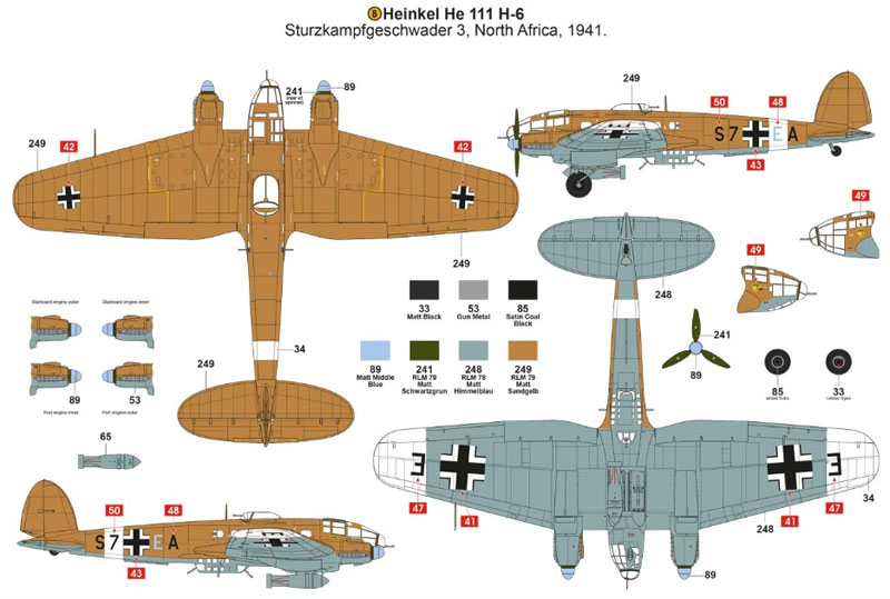 ハインケル He111H6 プラモデル (エアフィックス 1/72 ミリタリーエアクラフト No.A07007) 商品画像_3