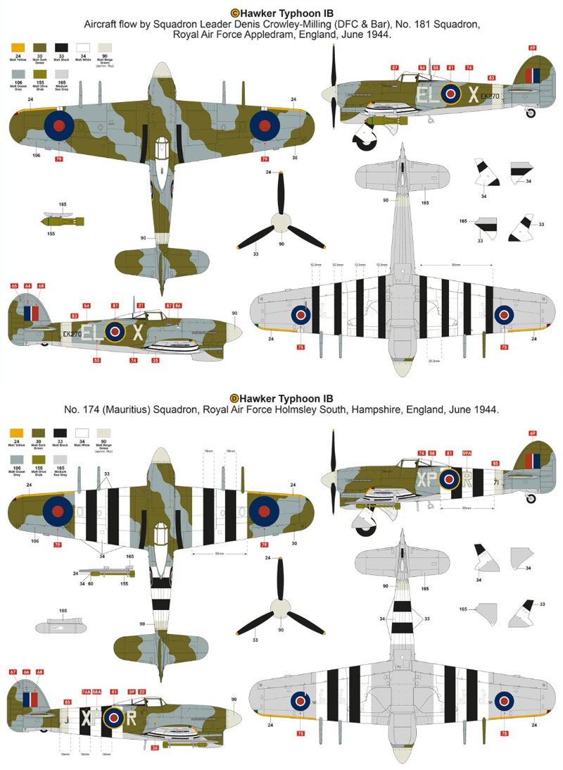 ホーカー タイフーン Mk.1B (カー ドア) プラモデル (エアフィックス 1/24 ミリタリーエアクラフト No.A19003) 商品画像_3