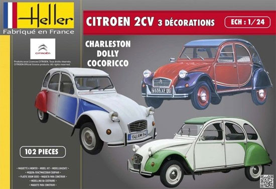 シトロエン 2CV 3デコレーション プラモデル (エレール 1/24 カーモデル No.80767) 商品画像