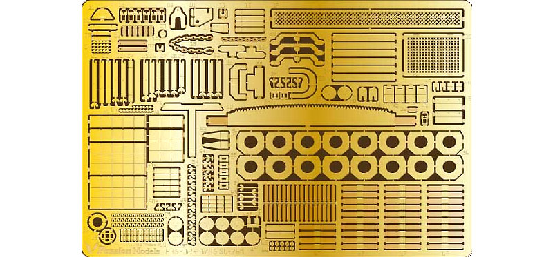 ソビエト自走砲 SU-76M エッチングセット (タミヤ用) エッチング (パッションモデルズ 1/35 AFVアクセサリー No.P35-124) 商品画像_1