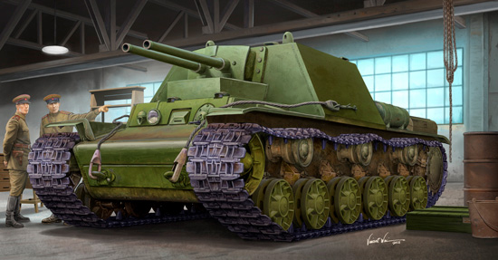 ソビエト KV-7 自走砲 オブイェークト227 プラモデル (トランペッター 1/35 ＡＦＶシリーズ No.09504) 商品画像