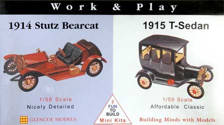 1914年型 スタッツ ベアキャット & 1915年型 フォード T型 セダン プラモデル (グレンコモデル プラスチックモデル組立キット No.03607) 商品画像