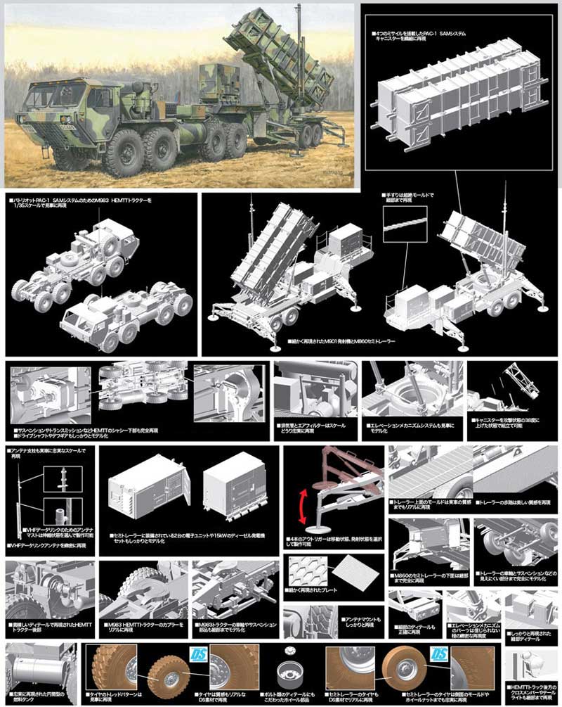 MIM-104B パトリオット SAM PAC-1 w/M983 HEMTT プラモデル (ドラゴン 1/35 BLACK LABEL No.3558) 商品画像_4