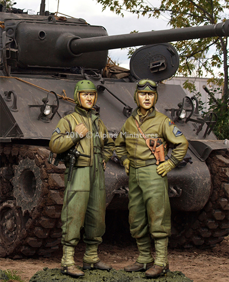 WW2 アメリカ 第3機甲師団 乗員 (2体セット) レジン (アルパイン 1/35 フィギュア No.AM35219) 商品画像_2