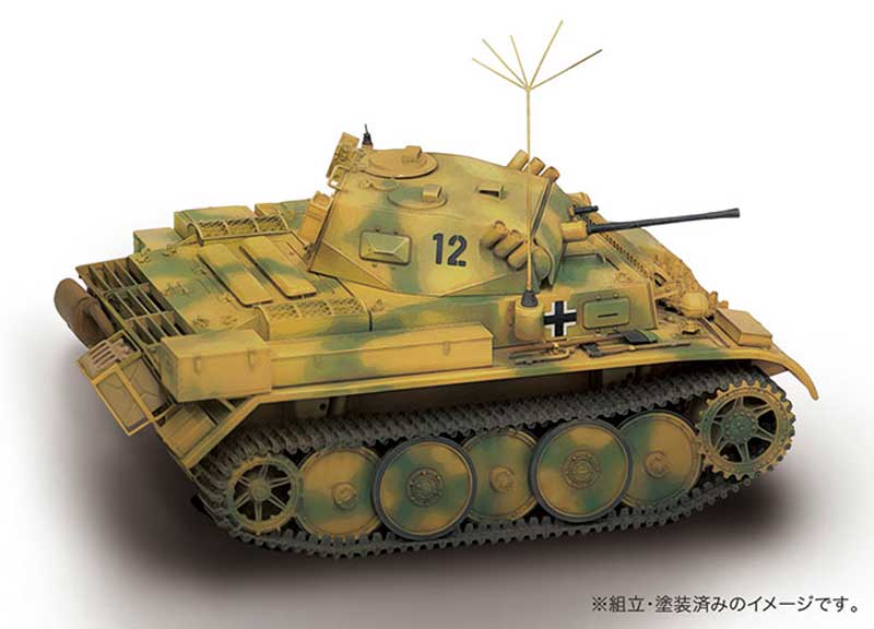 ドイツ 2号戦車L型 ルクス 増加装甲型 第4装甲偵察大隊仕様 (真鍮製 砲身パーツ付) プラモデル (アスカモデル 1/35 プラスチックモデルキット No.35-039) 商品画像_3
