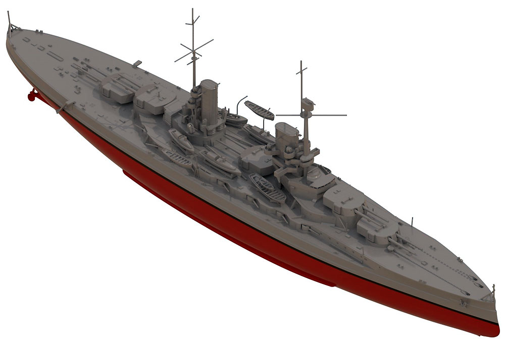 ドイツ 弩級戦艦 ケーニッヒ プラモデル (ICM 1/700 シップ＆ボート No.S014) 商品画像_2