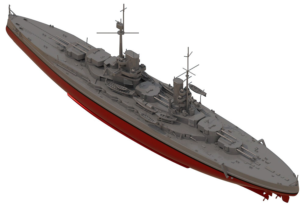 ドイツ 弩級戦艦 ケーニッヒ プラモデル (ICM 1/700 シップ＆ボート No.S014) 商品画像_4