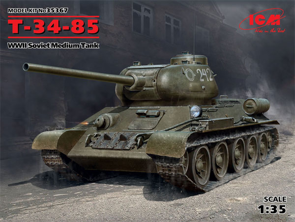 ソビエト T-34/85 プラモデル (ICM 1/35 ミリタリービークル・フィギュア No.35367) 商品画像