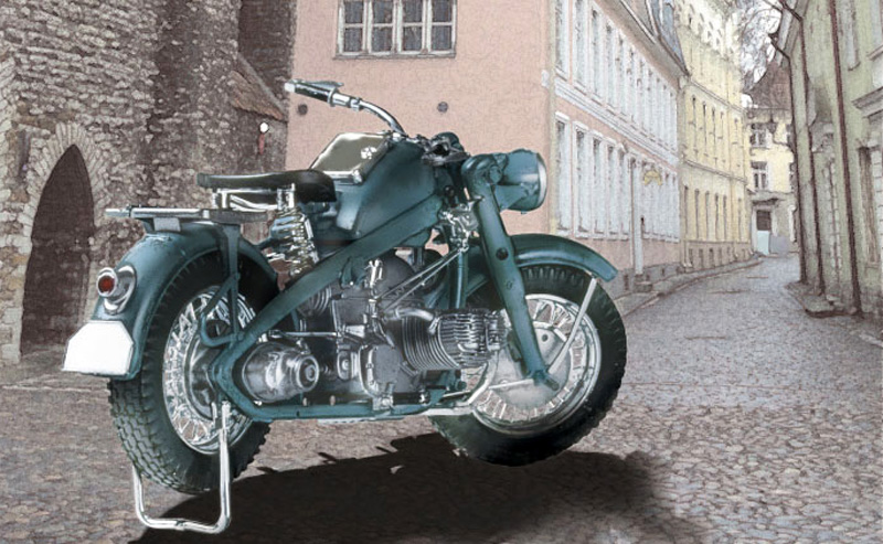 ドイツ オートバイ ツュンダップ KS750 プラモデル (アスカモデル 1/24 プラスチックモデルキット No.24-006) 商品画像_2