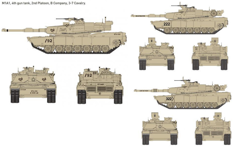 M1A1/A2 エイブラムス w/フルインテリア 2 in 1 プラモデル (ライ フィールド モデル 1/35 AFV No.RM-5007) 商品画像_2