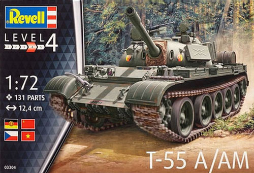 T-55A/AM プラモデル (レベル 1/72 ミリタリー No.03304) 商品画像