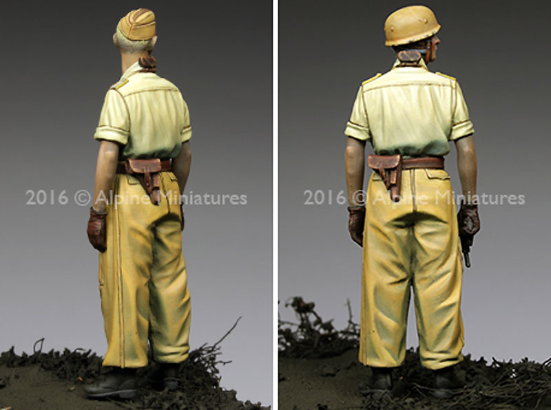 WW2 ドイツ イタリア戦線の第1降下猟兵師団 将校 (熱帯軍装) レジン (アルパイン 1/35 フィギュア No.AM35220) 商品画像_4