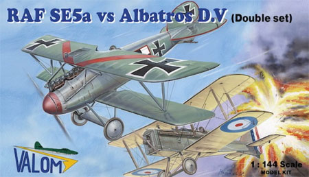 RAF SE5a vs アルバトロス D.V (2機セット) プラモデル (バロムモデル 1/144 エアクラフト No.14418) 商品画像
