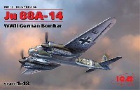 ICM 1/48 エアクラフト プラモデル ユンカース Ju88A-14 爆撃機