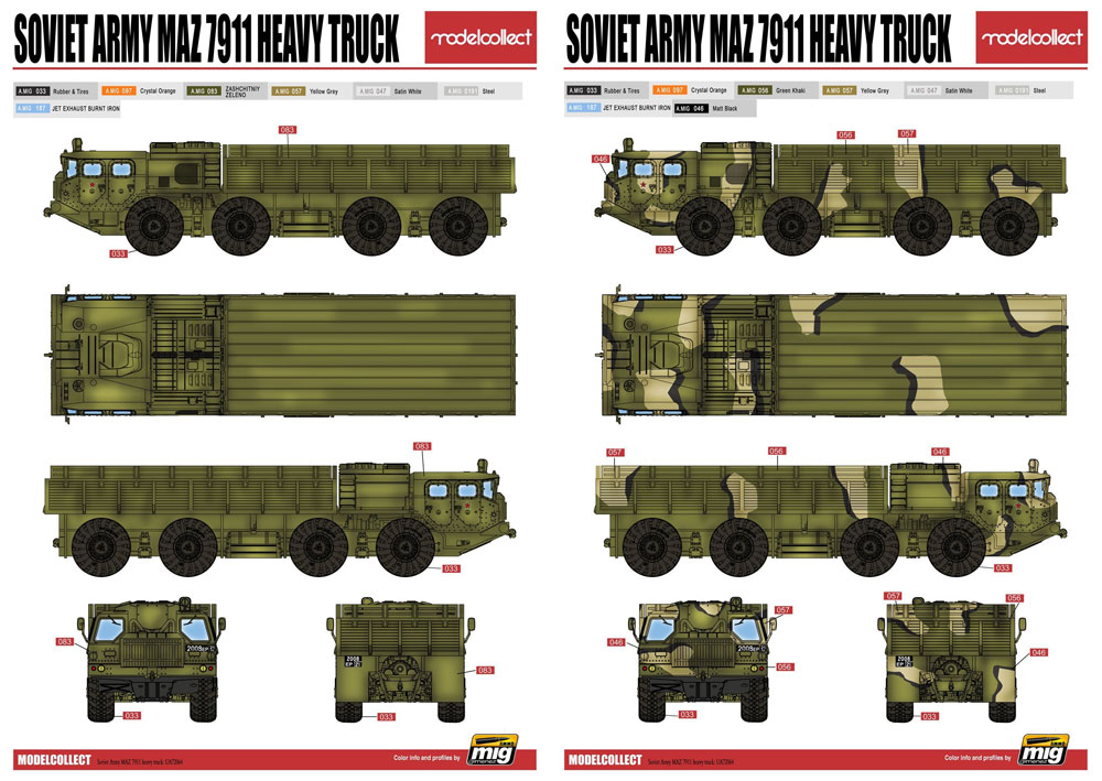 ソ連軍 MAZ-7911 重トラック プラモデル (モデルコレクト 1/72 AFV キット No.UA72064) 商品画像_2
